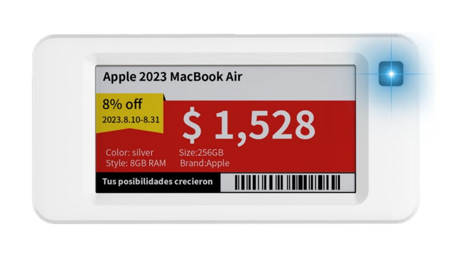 2.13-inch electronic shelf label